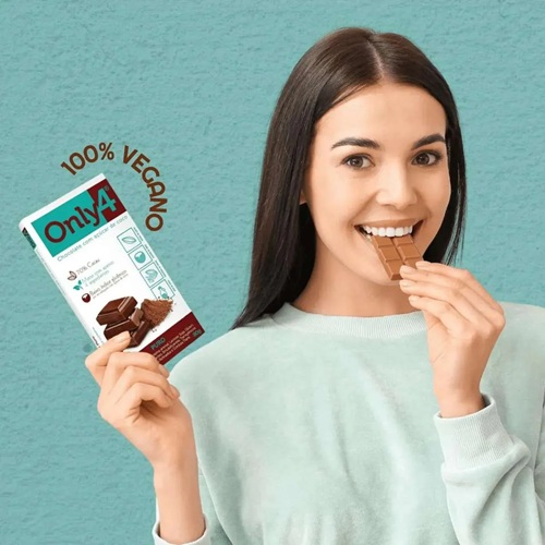 Kit 6 Chocolate 70% Cacau Vegano Sem Lactose 20g Only4