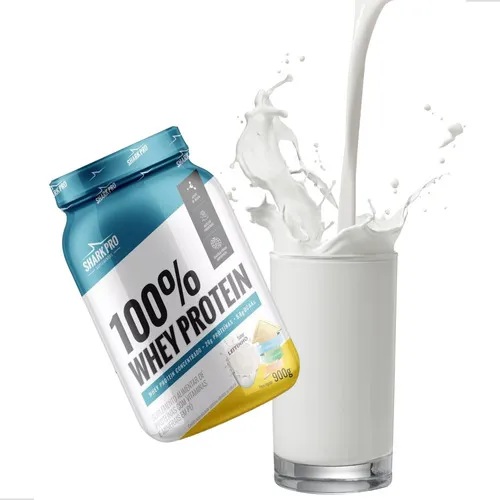 Whey Protein 100% 900g Sabor Leitinho Shark Pro
