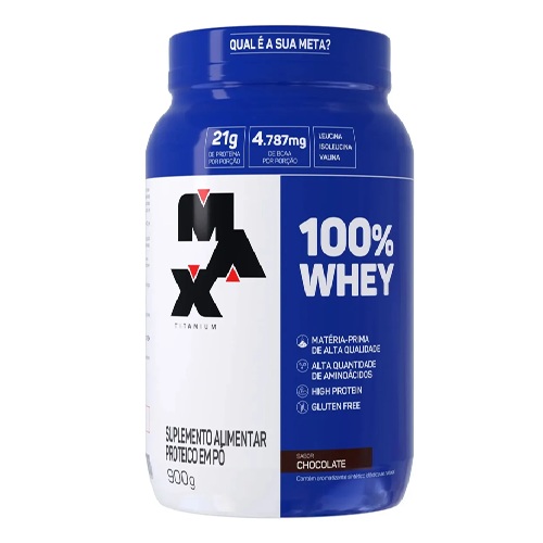 100% Whey Protein Concentrado Sabor Chocolate 900g