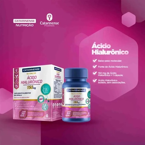Ácido Hialurônico 150mg Catarinense Nutrição 30 Cápsulas