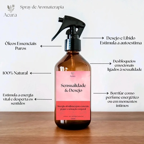 Spray Terapêutico Sensualidade E Desejo 100ml – Aromaterapia