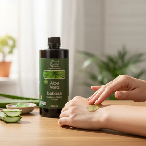 Gel De Babosa Puro Aloe Vera Orgânica 500m Riquezas Da Terra