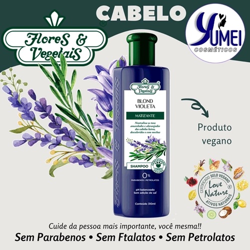 Shampoo Blond Violeta Matizante Flores & Vegetais