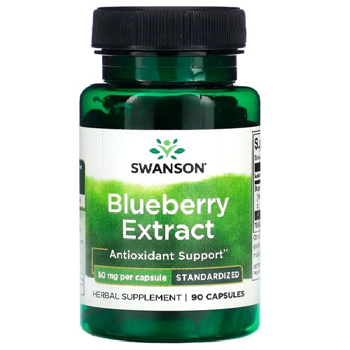 Extrato Mirtilo Blueberry 60mg Swanson 90caps Sabor Sem sabor