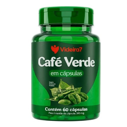Cafe Verde Termogenico Videira 7 60 Cápsulas Sem Sabor