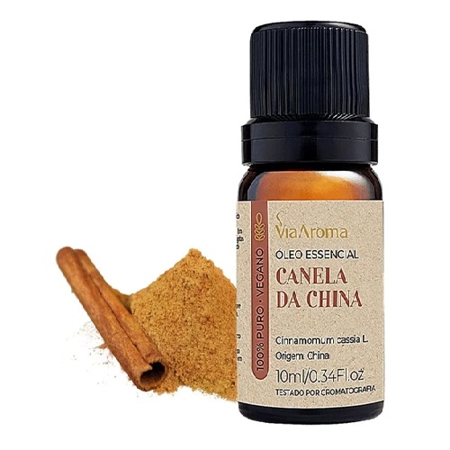 Óleo Essencial Canela Da China 100% Puro 10ml Via Aroma