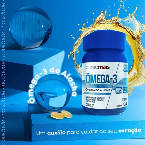 Ômega-3 Do Alasca Clinicmais 1000mg Com Vitamina E