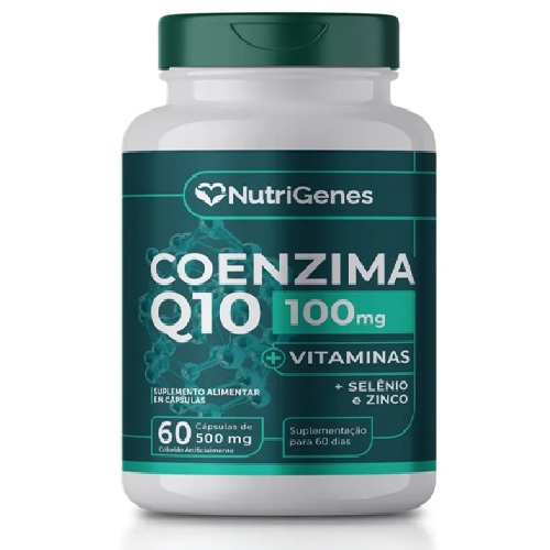Coenzima Q10 100mg + Vitaminas E Minerais 60caps Nutrigenes
