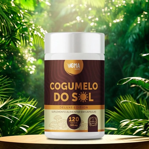 Cogumelo Do Sol Cápsula 120 Capsulas Agaricus Blazei Sem Sabor