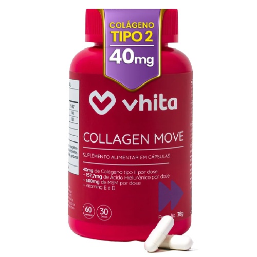Colágeno Tipo 2 Com Ácido Hialurônico Vhita 60 Capsulas