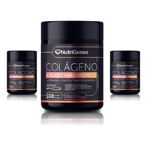 Colágeno Nutrigenes 108g Sabor Frutas Ideal Pele  Cabelo Unha