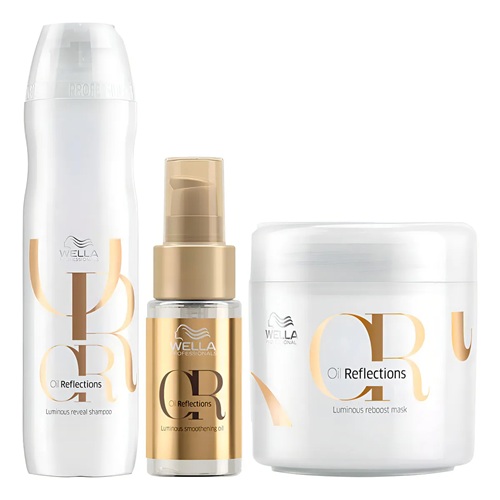 Wella Reflections Shampoo 250ml + Óleo 30ml + Másc 150ml