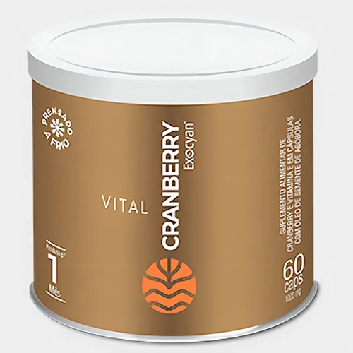 Vital Cranberry Exocyan 1000mg 60 Cápsulas Vital Âtman