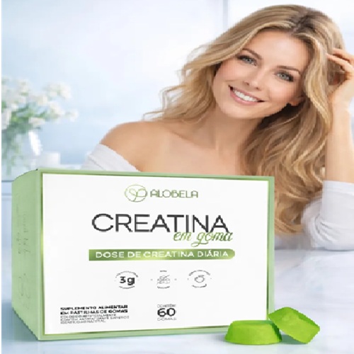Creatina Em Goma, Auxilia No Aumento Do Desempenho Físico Maçã Verde