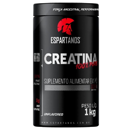 Creatina Pó 100% Pura Monohidratada Espartanos 1kg Aprovada