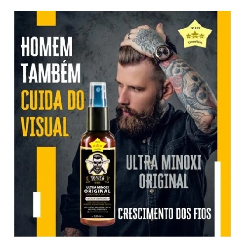2 Tônicos Ultraminoxi Crescimento Cabelo e Barba (120ml/Unidade)