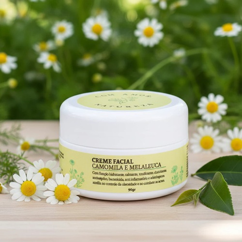 Creme Hidratante Facial Vegano Camomila, Melaleuca
