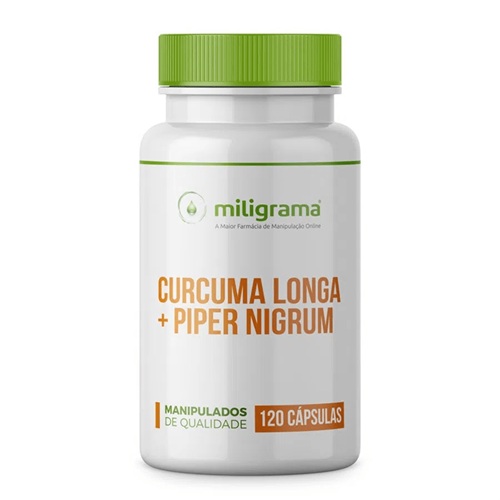 Curcuma Longa e Piper Nigrum (120 Cápsulas)