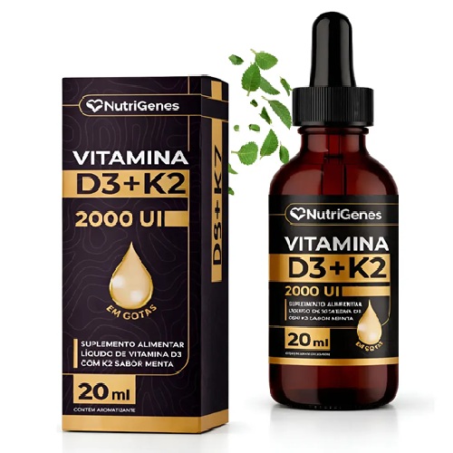 Vitamina D3 + K2 Mk7 30mcg- Gotas- Nutrigenes Ossos + Forte