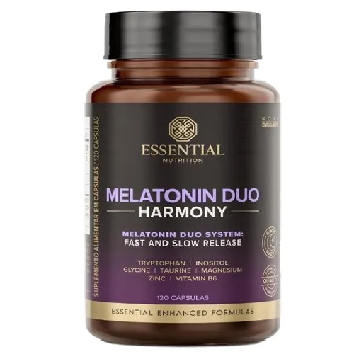 Melatonina Duo Harmony 120 Cápsulas Essential Nutrition