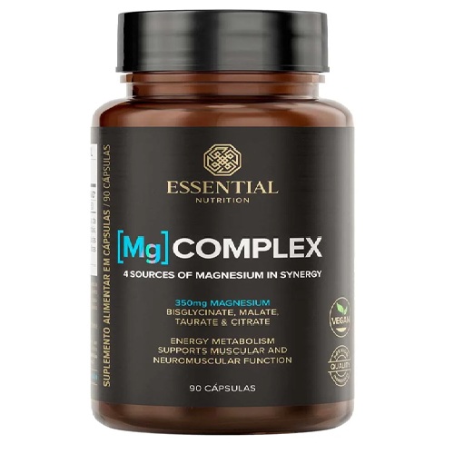 Mg Complex Blend De Magnésio 90 Cápsulas Essential Nutrition