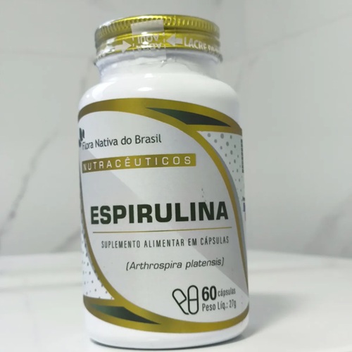 Espirulina Flora Nativa em Cápsulas Naturais e sem Glúten