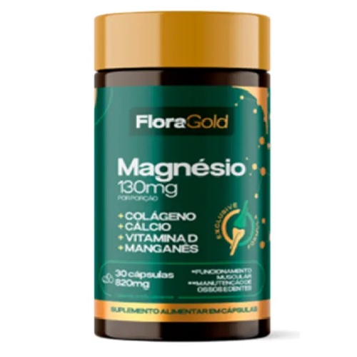 Magnésio 5 Em 1 + Colágeno + Cálcio + Manganês + Vitamina D