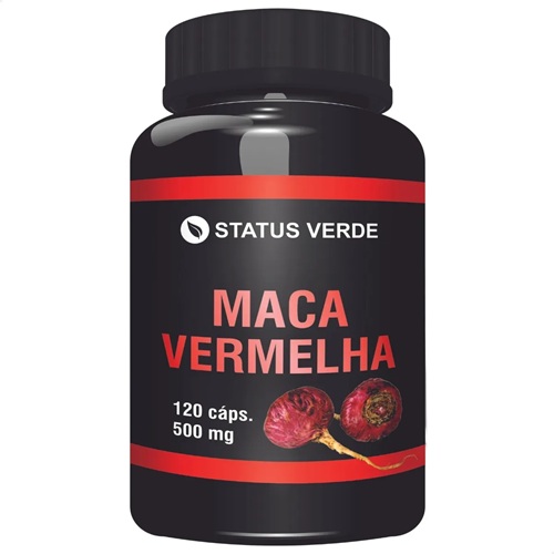 Maca Vermelha Pura 100% Natural 120 Caps - Status Verde