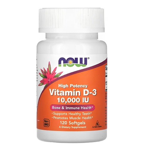 Vitamina D3 10000UI Alta Potência (120 Softgels)