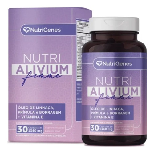 Nutri Alivium Suplemento Tpm Menopausa 30 Cps 1340mg