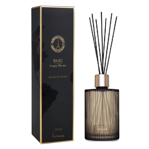 Difusor De Varetas Aromatizador 200ml Mundo Paris Via Aroma