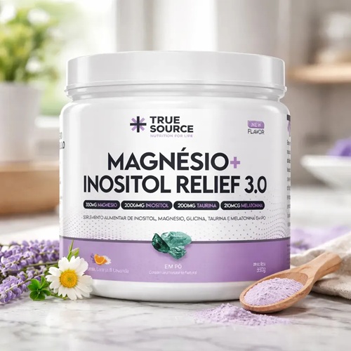 Magnésio Inositol Relief 3.0 (350g) - True Source Sabor Camomila E Lavanda